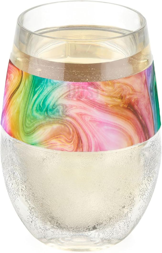 HOST Wine Freeze Cooling Cup, Double Wall Insulated Freezable Drink Chilling Tumbler with Freezing Gel | Glasses for Red and White Wine, Set of 1, 8.5 oz, Unicorn