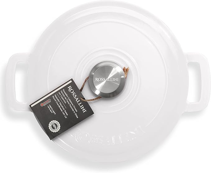 Signature Enameled Cast Iron Dutch Oven, Non-Stick Serving Pot with Tight Fitting Lid for Perfect Roasting, Baking, Sauteing, and Bread Making | 2Q (1.9L)