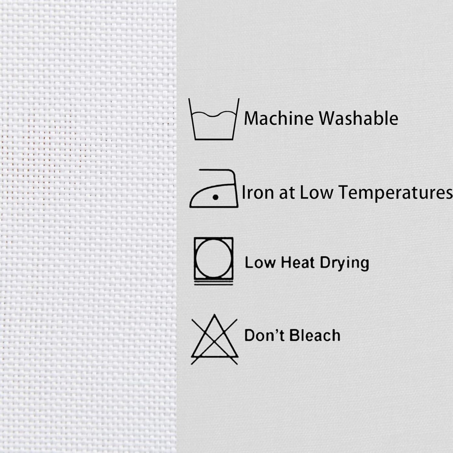 Hiasan 2 Pack Faux Linen Rectangle Tablecloth - Wrinkle and Stain Resistant Washable Table Cloth for Kitchen Dining Room Holiday Table Cover for Party Dinner, White, 60 x 120 Inch