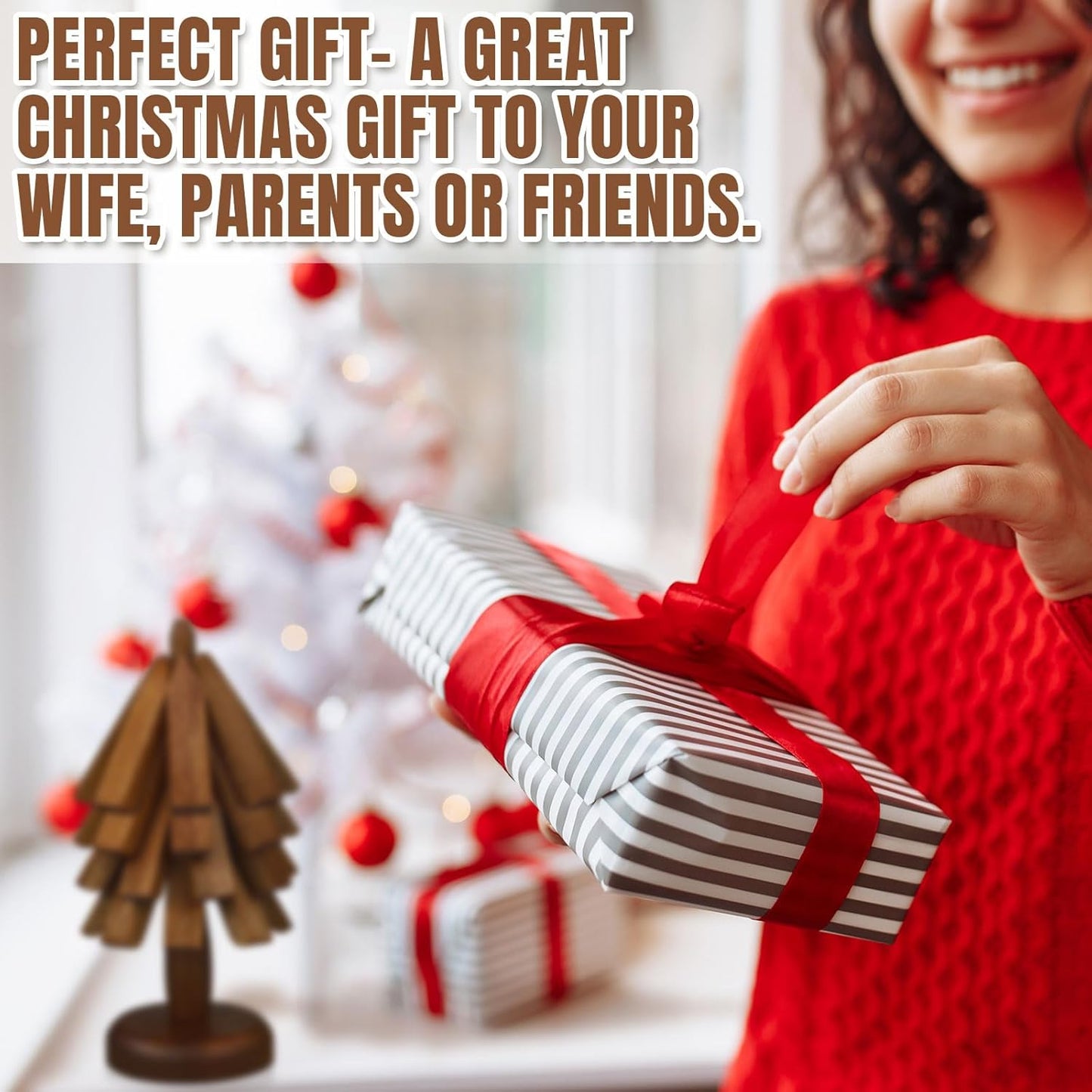 Suzile 2 Set 4 Layers Wooden Trivets for Hot Dishes Tree Shape Trivet Coaster Wood Table Mat Tree Design Foldable Heat Resistant Pads for Teapot Pans Bowl Kitchen Table(Brown)