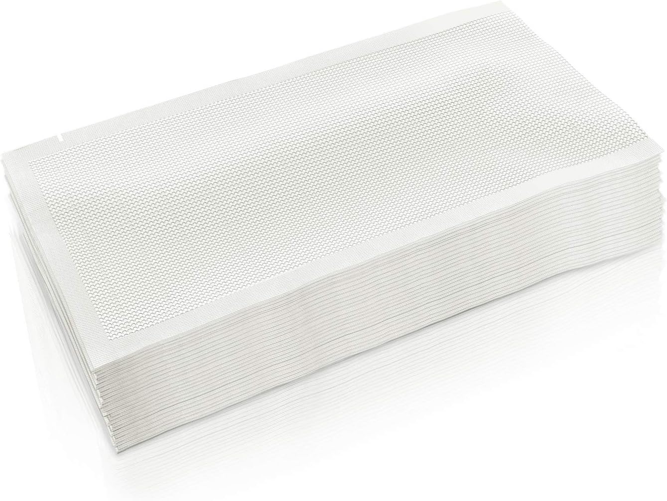 CANLENPK 4x8 Inch/10x20cm Vacuum Seal Bags,Small Precut Food Storage Sealer Bag,Seal Meal Snack Fruit Nut Tea Cookie Bean,Boil Steam Heat Freezer Sous Vide Grocery Sealable Bag(100PCS)