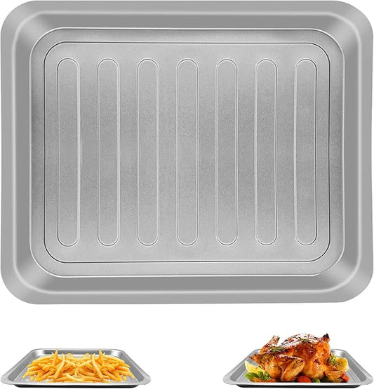 Air Fryer Grill Pan for Emeril Lagasse Dual Zone 360 Air Fryer Oven 25 QT Extra Large, 14''×12'' Steel Air Fryer Tray Accessories Grill Plate Crisper Plate Grill Pan Replacement Parts Rack