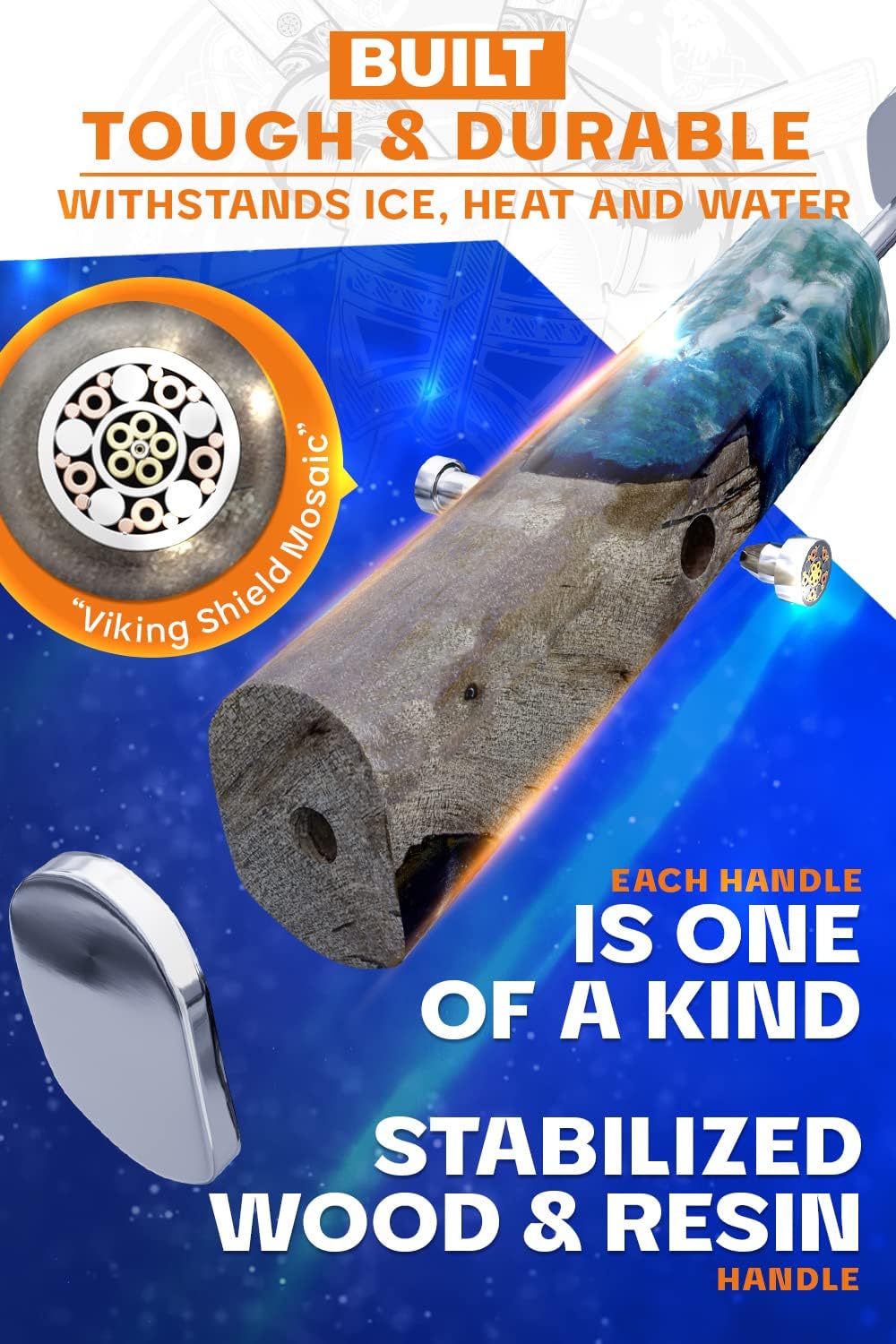 Dalstrong Fillet Knife - 6.5 inch - Valhalla Series - 9CR18MOV HC Steel - Celestial Resin & Wood Handle Gift Kitchen Knife - Meat Cutting, Carving, Bone, Deboning, Boning - Leather Sheath