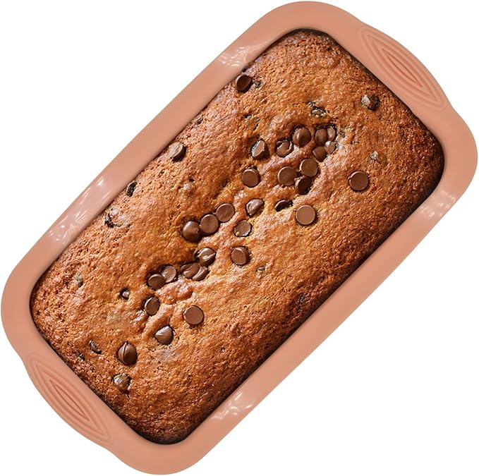3 pack Silicone Bread Loaf Pans - Baking Mold For Baking Cakes,Brownies,Long loaf of bread Cheesecakes,Homemade Cakes Breads,Meatloaf,Ice brickand and More Set of 3 colors