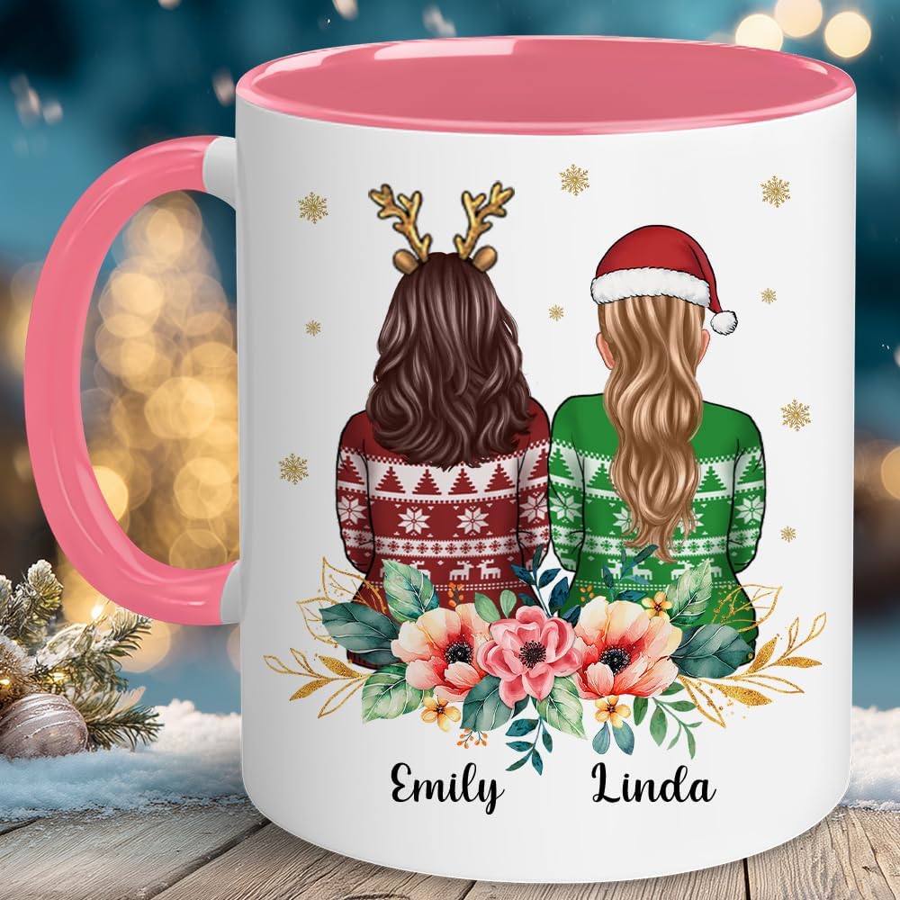 Personalized Bestie Mug - Christmas, Birthday Gifts For Best Friend, Bestie, Sister, BFF, Her - Long Distance, Friendship Gift For Women - Valentine Birthday Present To Her, Soul Sister