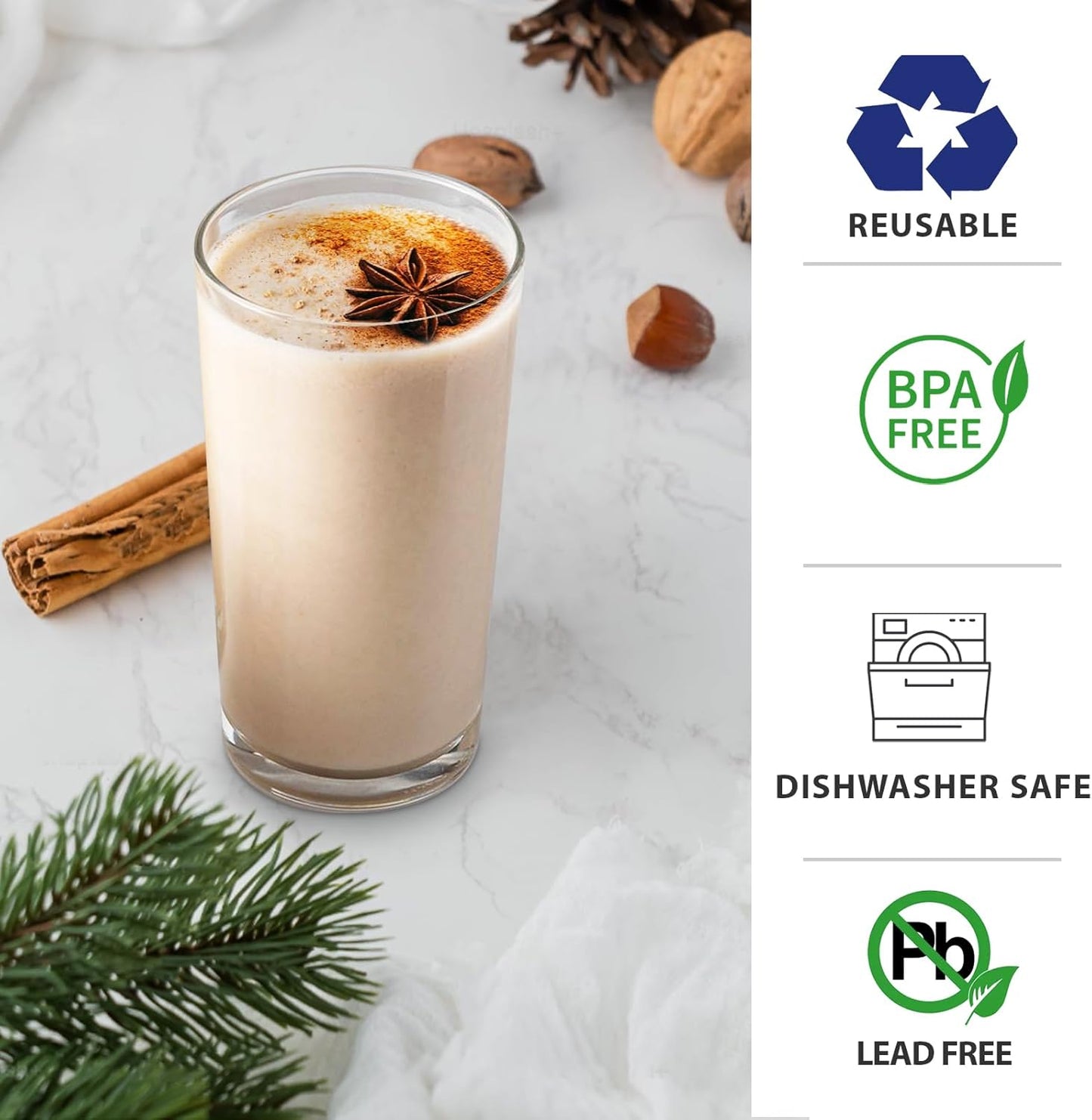 Shatterproof Plastic Drinking Glasses Set of 6, 17 Oz Clear Unbreakable Tumblers for Kitchen, Poolside & Patio – BPA-Free, Dishwasher-Safe, Acrylic Cups That Look Like Glass