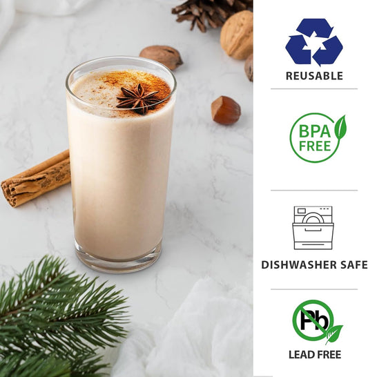 Shatterproof Plastic Drinking Glasses Set of 6, 17 Oz Clear Unbreakable Tumblers for Kitchen, Poolside & Patio – BPA-Free, Dishwasher-Safe, Acrylic Cups That Look Like Glass