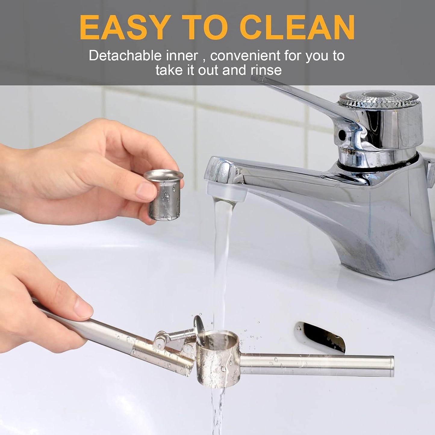 Garlic Press, 304 Stainless Steel Garlic Mincer & Crusher, Heavy Duty, Easy Squeeze, Rust Proof, Easy Clean