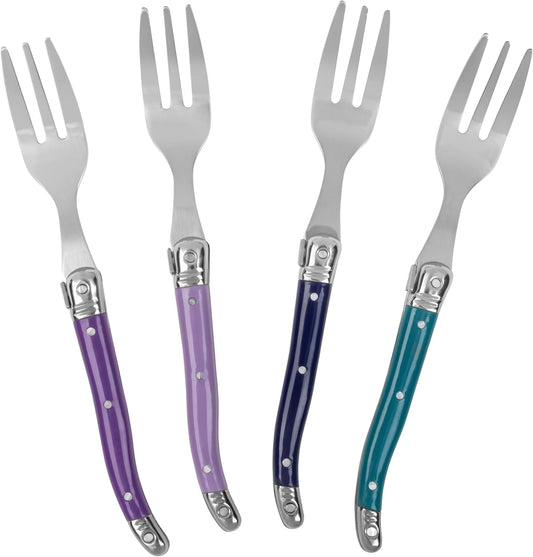 French Home Set of 4 Cake Forks - Plum Rose
