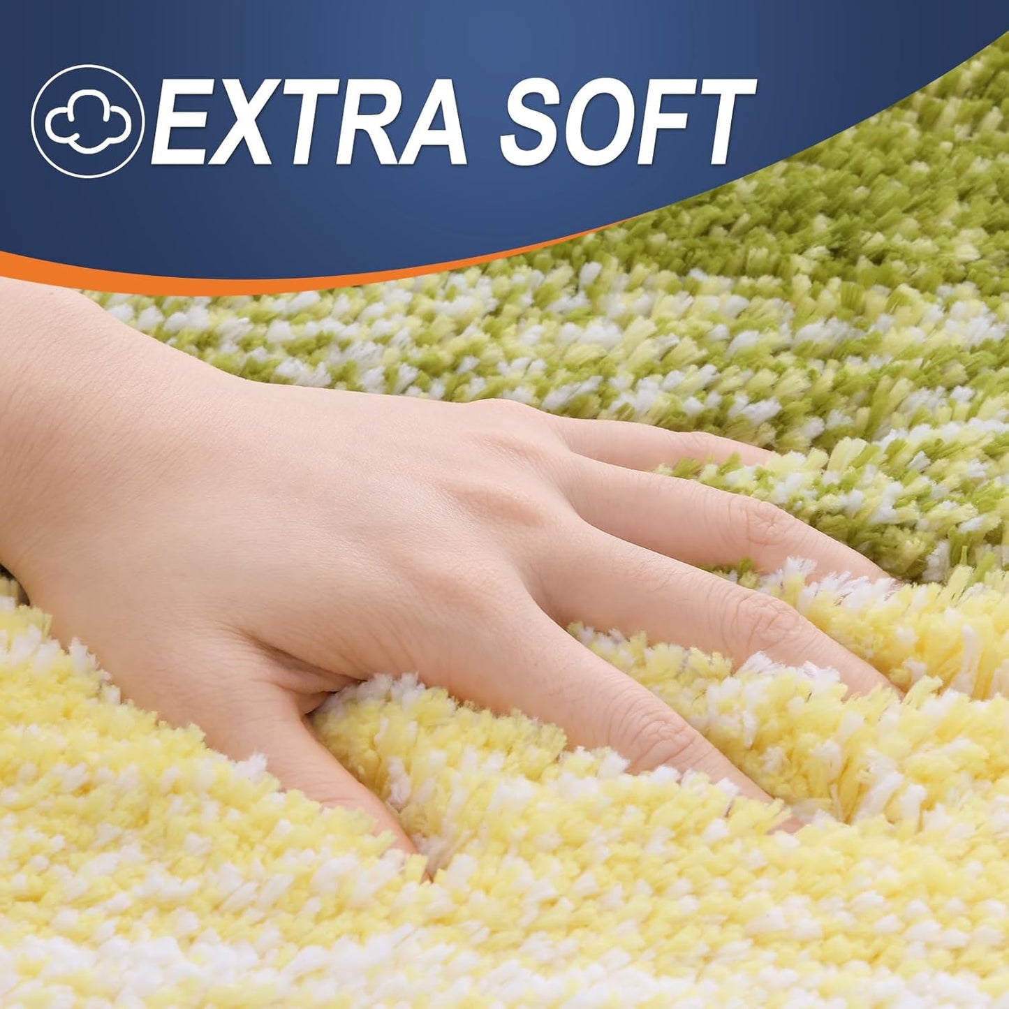 OLANLY Bathroom Rug Set 2 Piece, Soft Absorbent Microfiber Bath Mats and U-Shaped Contour Toilet Rug, Non-Slip, Machine Wash Dry, Plush Shaggy Bath Mats for Bathroom (30"x20"+24"x20", Olive Green)