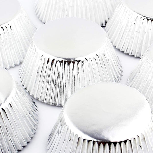 Eoonfirst Silver Foil Cupcake Case Liners Baking Muffin Paper Cups 198 Pcs