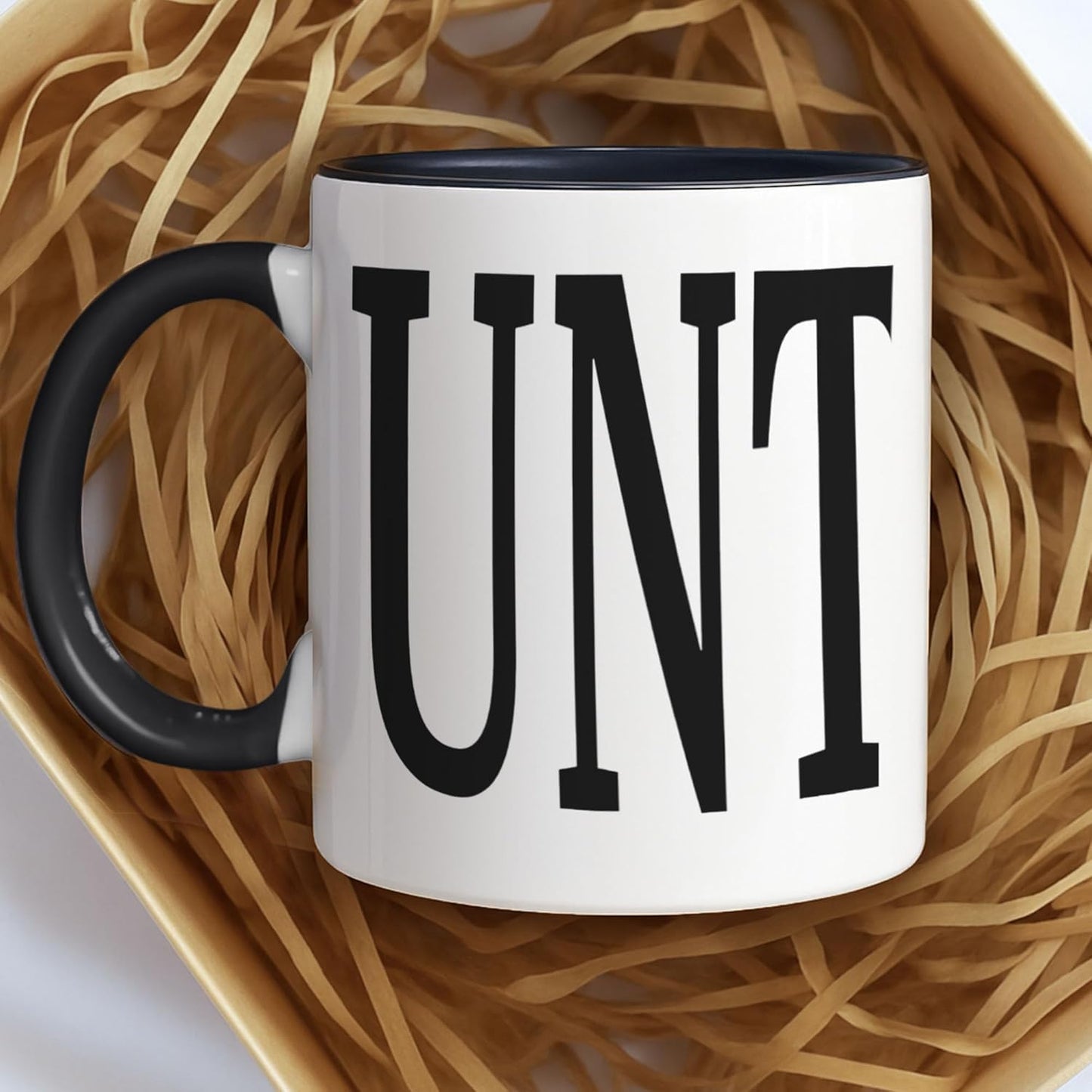 11 ounce UNT with black handle Coffee Mug, Christmas Gag Gifts for Coworkers, Friends, Adult Humor Mug, Novelty Tea Mugs, Funny Office Gift, Unique Coffee Lovers Gifts for Men Women