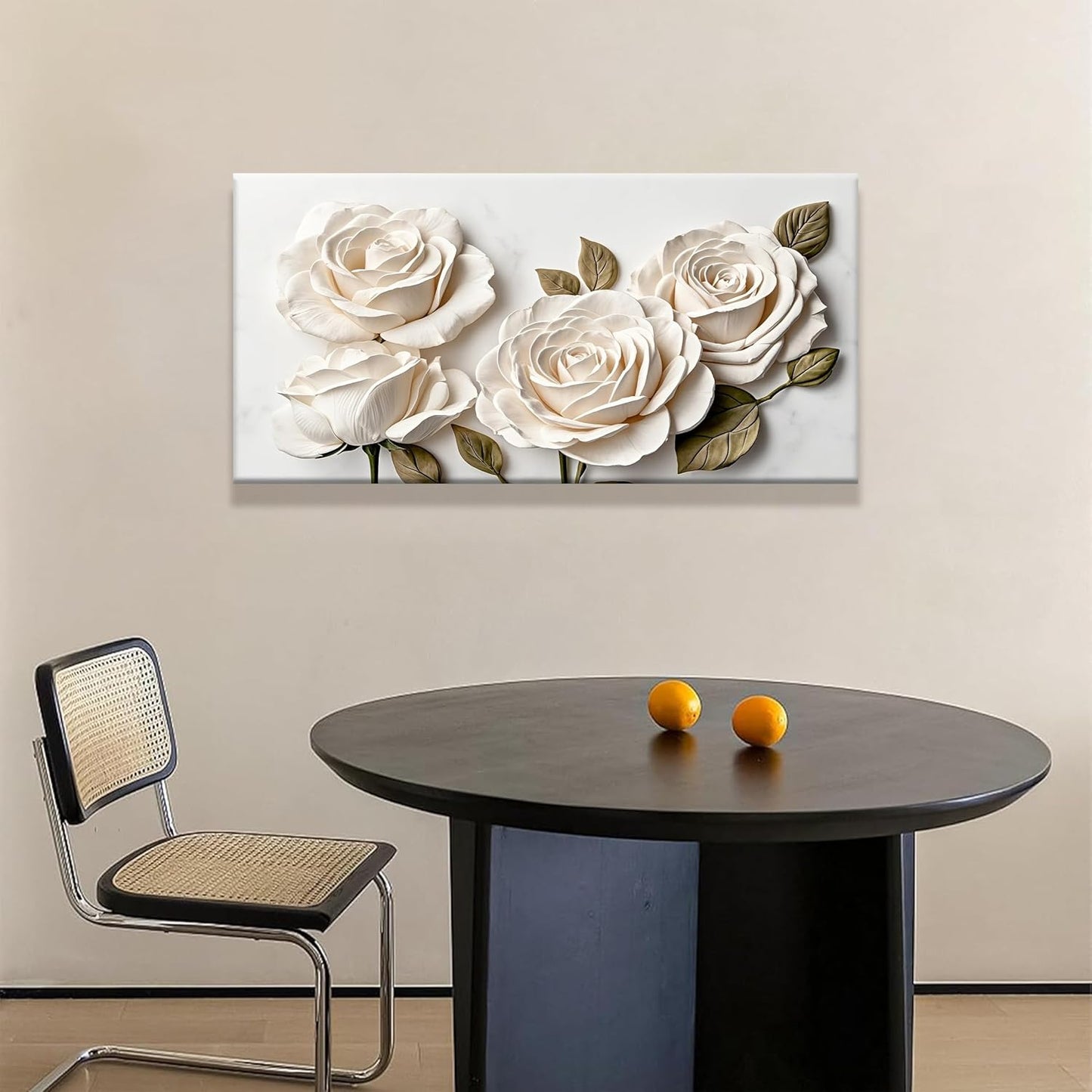 Suconvng Canvas Art Wall Decor Modern Minimalist Home Wall Decor Flower Paintings White Wall Art Prints Floral Wall Art Pictures For Bedroom Kitchen Office 20"×40"