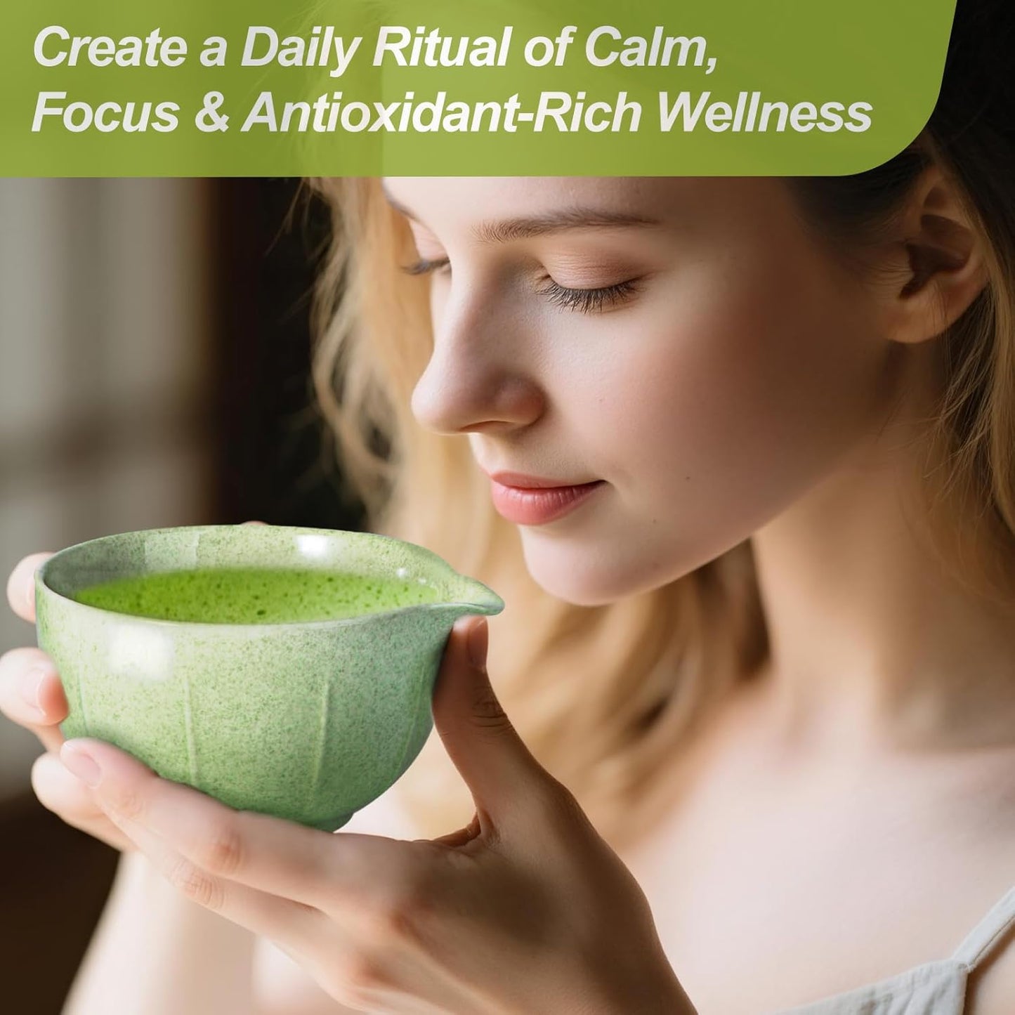 16 Oz Matcha Whisk Set, 8 - piece Set Organic Matcha Set Whisk,Premium Ceramic Matcha Kit Set for for Making Breakfast/Latte, Matcha Lovers