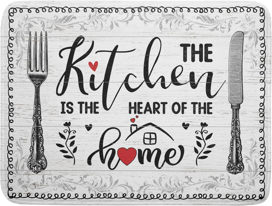 White Kitchen Dish Drying Mat 18x24 Inch Knife Fork Dish Drainer Rack Mats Microfiber Absorbent Protector for Kitchen Countertop Decor