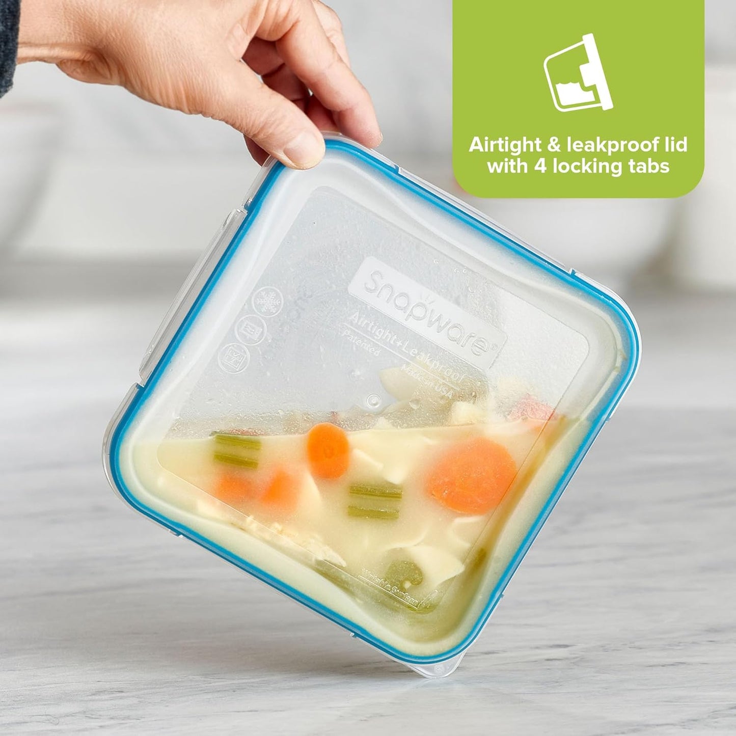 Snapware Total Solution (16-Pack) Glass & Plastic Mix Food Storage Containers Set, Meal Prep Containers with BPA-Free Lids & 4 Locking Tabs, Microwave, Dishwasher, and Freezer Safe