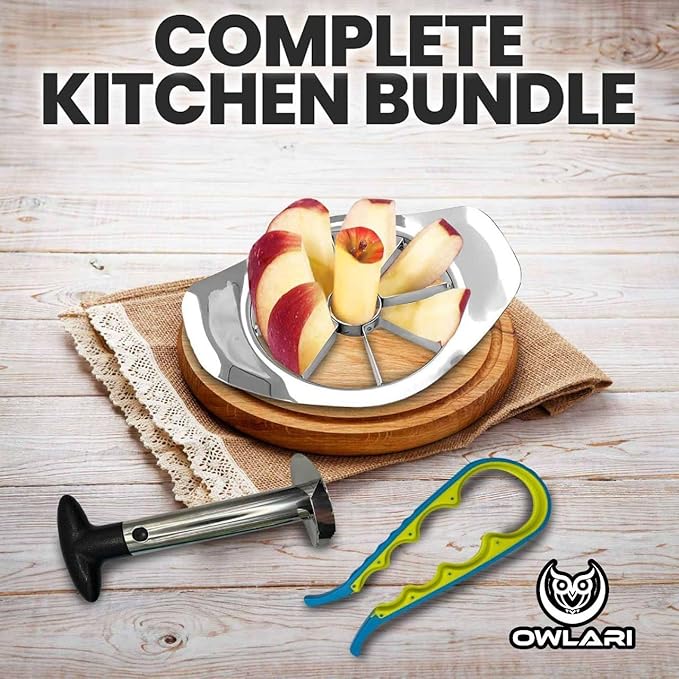 Pineapple Corer and Slicer Stainless Steel, Easy Slicing, Peeling & Coring, Durable Fruit Core Remover & Peeler for Fresh Pineapple Rings