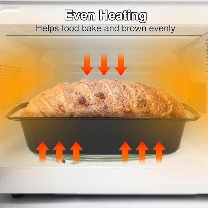 4 Pack Large 11.8'' x 5'' Bread Loaf Pan Carbon Steel Long Bread Loaf Pan Bread Pans for Homemade Bread Meatloaf Pan Dishwasher Safe Easy Release Bakeware