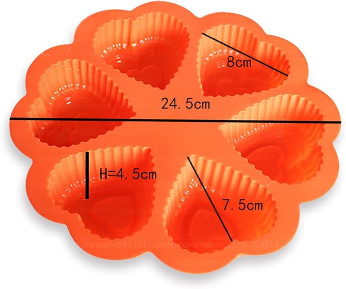 FantasyDay Heart Cake Mold Silicone Baking Molds Party Cake Bakeware for Your Birthday Dessert, Cake, Bread, Tart, Pie, Flan, Pudding, Maracoon and More #8
