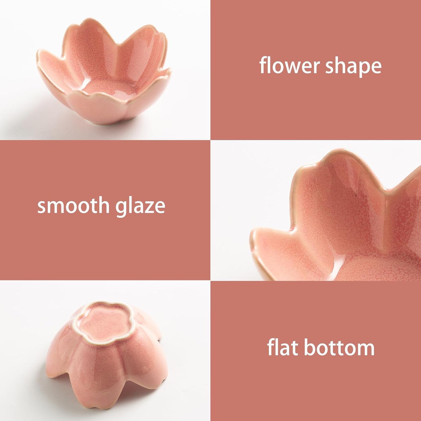 Flower Ring Holder Dish, Ceramic Jewelry Tray Dish, Small Trinket Dish, Jewelry Plate Bowl, Cute Jewlery Ring Holder Dish, Aesthetic Room Decor, Christmas Birthday Gifts for Women, 1 pack (pink)