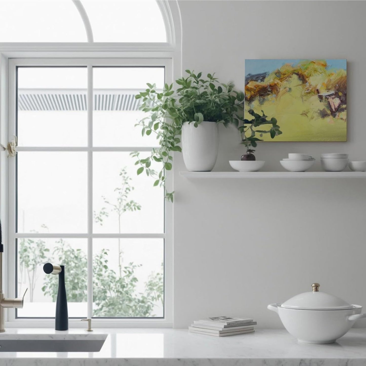 Gloliv Canvas Wall Art – Abstract Wall Decor Painting, Artist-Authorized Reproduction Canvas Prints, Modern Wall Art Decor for Living Room, Bedroom, or Office 10"x8"