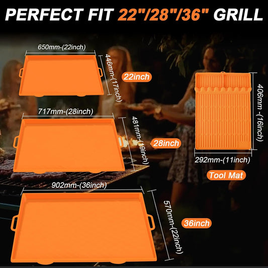 36" Griddle Cover Mat for Blackstone and 16" Blackstone Griddle Accessories, Food Grade Upgraded Silicone Griddle Mat Cover, Full Wrap-Around with Handle Prevent Dirt & Rust