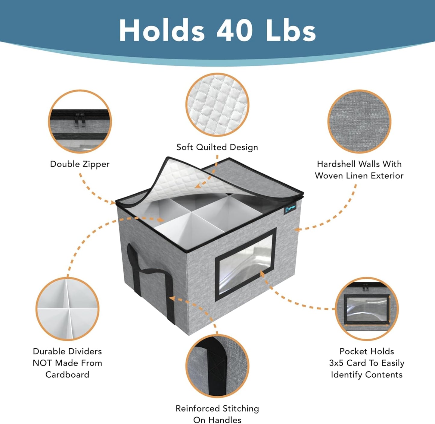 64 oz 1/2 Gallon jars Storage Containers, Sturdy Canning Jar Storage Containers Holds 6 64oz Ball Mason Jars, Foldable Canning Organizer, Stackable Home Storage Box with Lid & Label holder