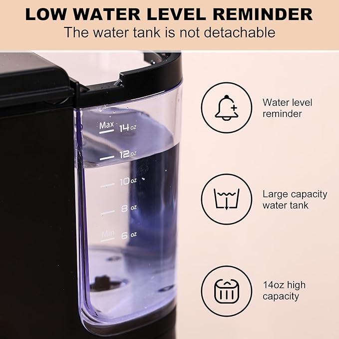 K Cup Coffee Maker, Single Serve coffee machine or Ground Coffee Machine 2 in 1, 6 to 14 Oz Brew Sizes, Mini One Cup Coffee Maker with Self cleaning Function, Fits Travel Mug (Black)