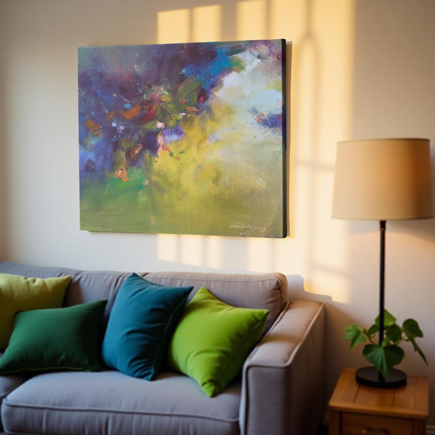 Gloliv Canvas Wall Art for Living Room – Abstract Wall Decor Painting, Artist-Authorized Reproduction Print – Modern Canvas Prints for Office, Bedroom, Bathroom & Kitchen Home Decor 23"x20"