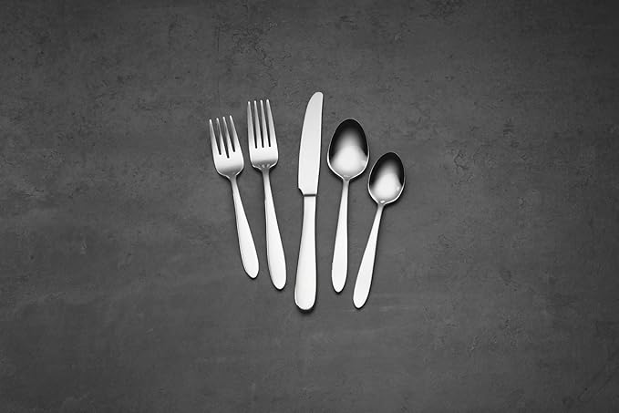 Oneida B336045A Mooncrest 45-Piece Flatware Set, Service for 8,Silver,45 Piece