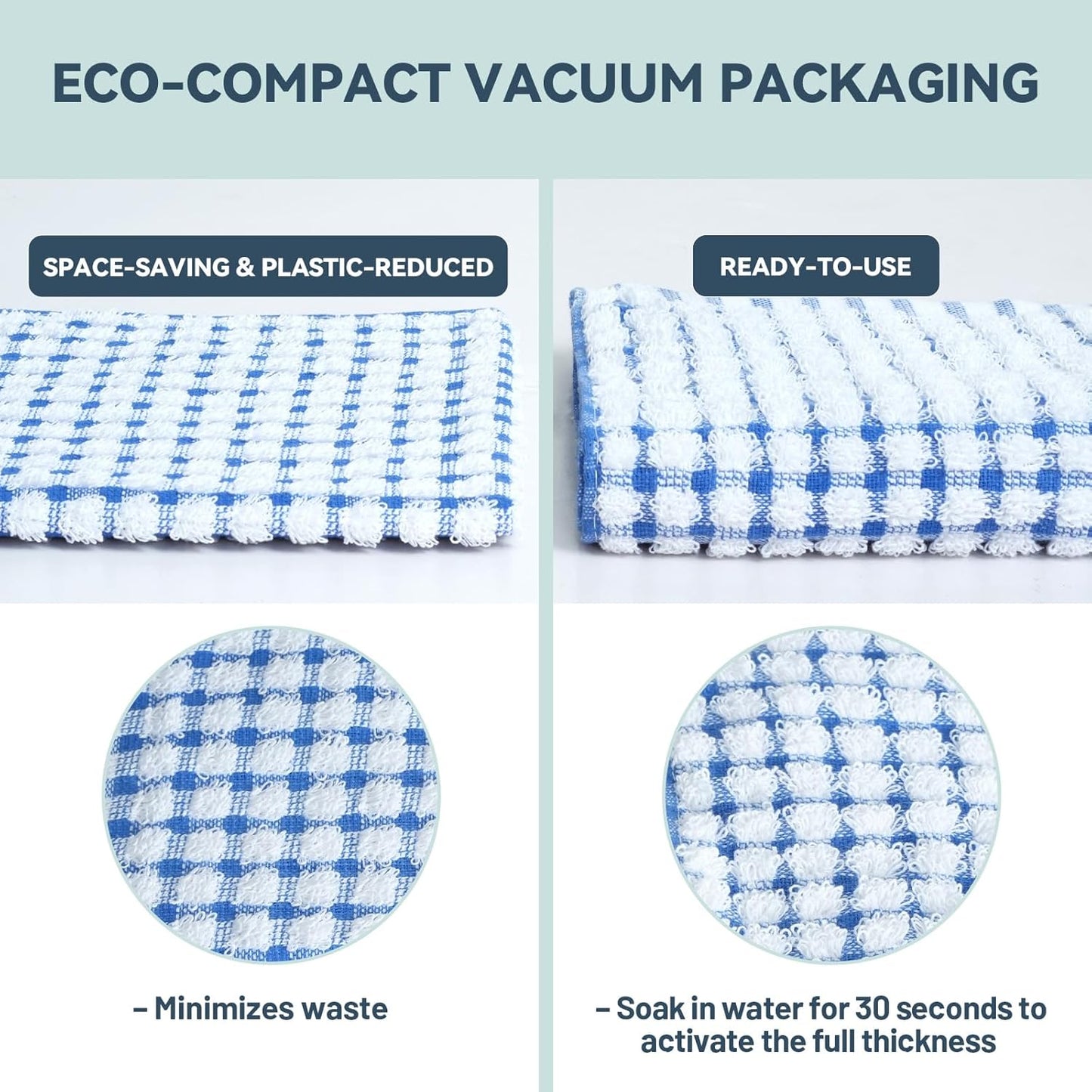 Egles 8 Packs Kitchen Dishcloths 12x12 Inches 100% Cotton Kitchen Dish Cloths for Washing Dishes Scrubbing Wash Cloths Dish Towels Sets (Mix Color)