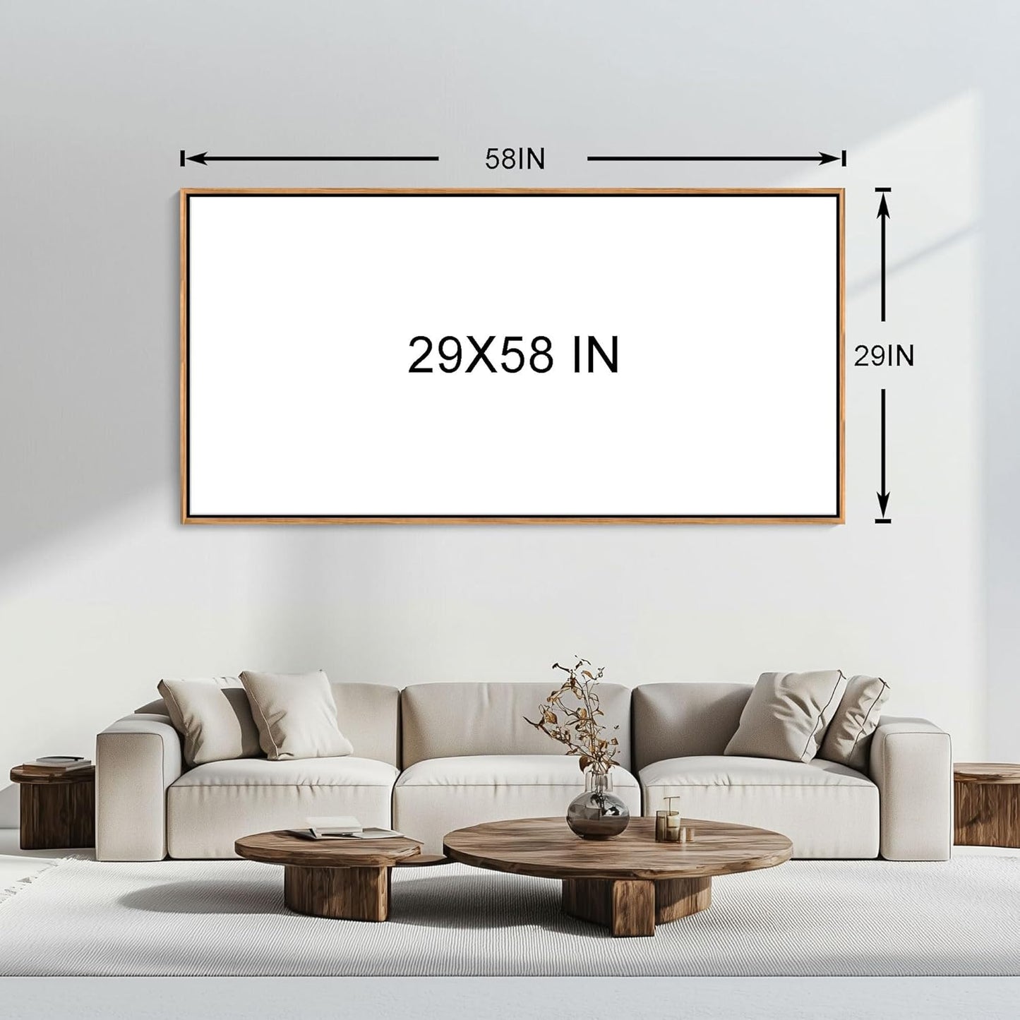 YCPRIMER Birch Tree Canvas Wall Art Landscape Yellow Picture Wall Decor for Living Room Large Bedroom Wall Decor Above Bed Artwork for Walls 29×58IN