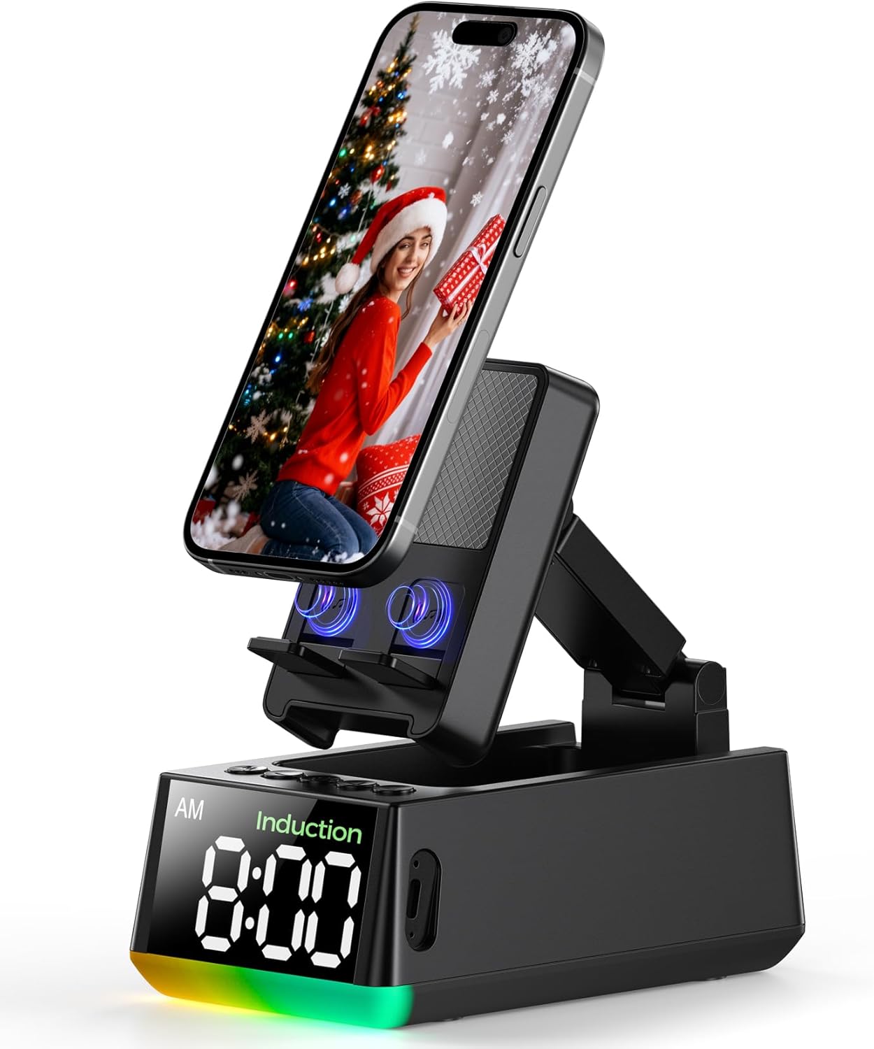 Stocking Stuffers for Men Women Teen:White Elephant Gifts for Adults Induction Speaker Bluetooth with HD Sound,Kitchen Gadgets Anniversary Birthday Gift Ideas for Dad Mom Husband Wife(Black)