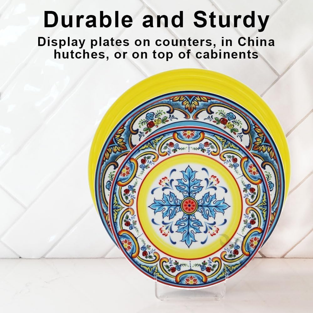 OnFireGuy Plate Dinnerware Display Stand for Kitchenware Plates Platters China Display Rack Place Setting Holder (2 Pack, 3 Tier)