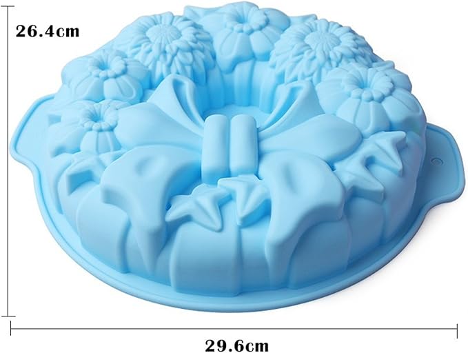 FantasyDay 11.5'' Bow Tie Flower Cake Mold Silicone Baking Molds Party Cake Bakeware for Your Birthday Dessert, Cake, Bread, Tart, Pie, Flan and More #3