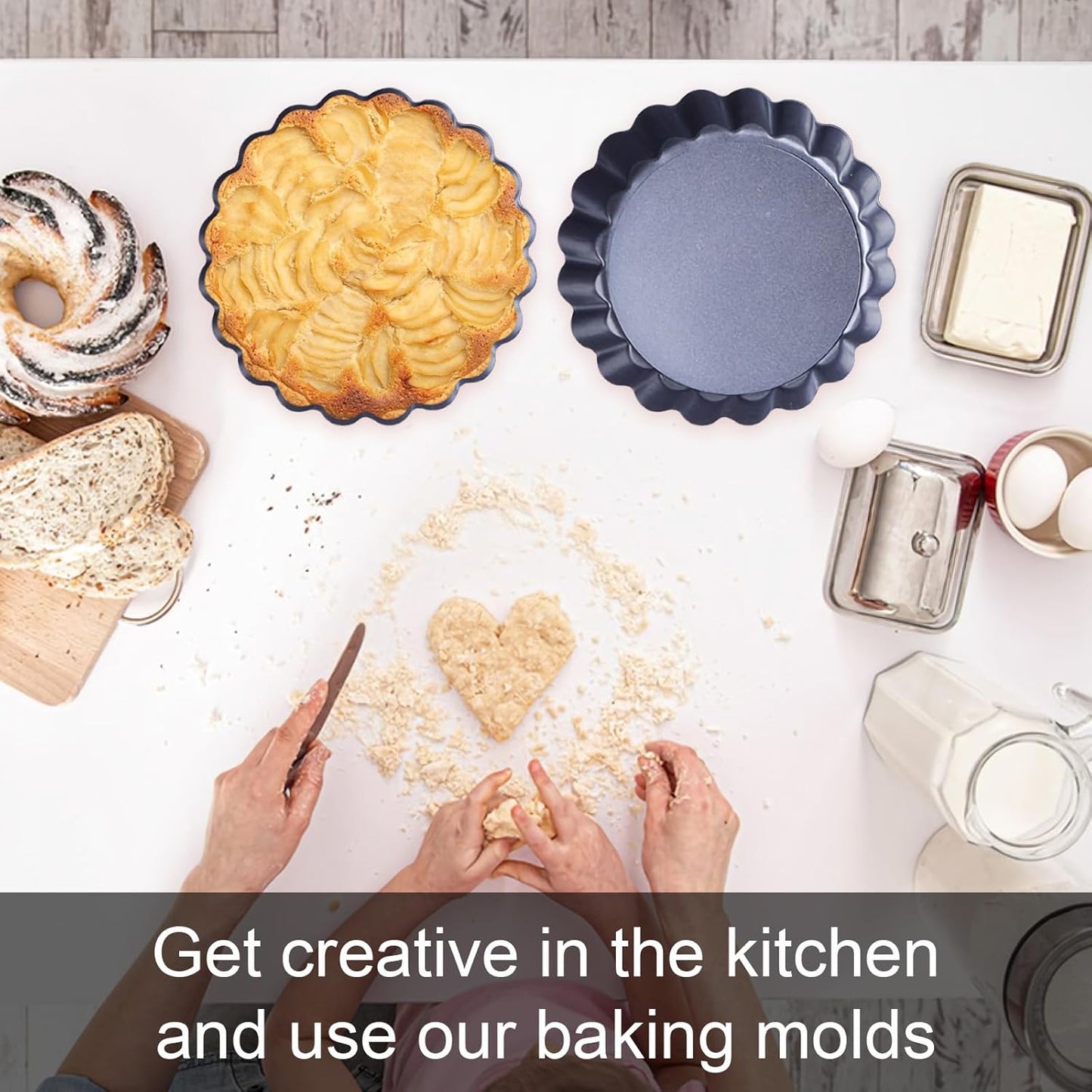 Metal Tart Pan，Tart Pans with Removable Bottoms，Tart Pans for Baking (4 Inch)