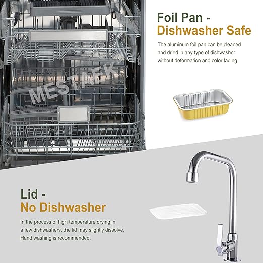 Aluminum Pans 6"x4 "with Lids (5 Pack) - Thicker Heavy Duty Reusable Foil Tins - Microwavable Multi-Use Pan, Pot, Container - Disposable Sturdy Pans for Cooking, Heating, Storing, Prepping Food