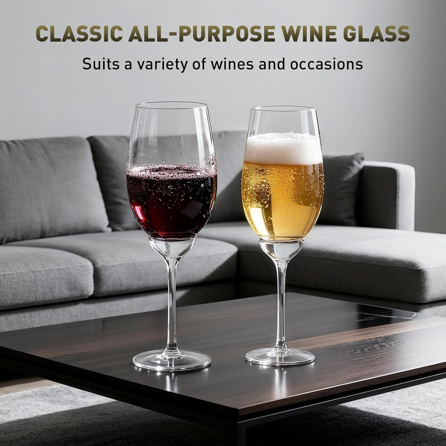 Plastic Wine Glasses Set of 2: 12oz Detachable Drinking Stemless Wine Glass - Reusable Outdoor Portable Shatterproof Wine Tumbler