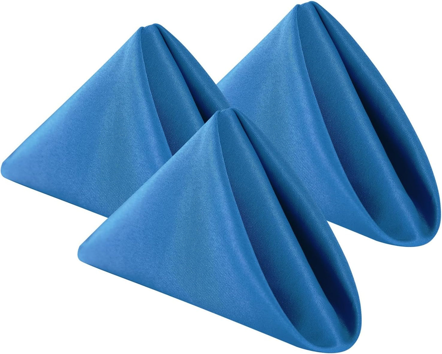 Bailarina Cloth Napkins Set of 120,17x17 inches Dinner Napkins Cloth Washable,Polyester Square Table Cloth Napkin Bulk with Hemmed Edges Ideal for Banquets, Parties and Weddings-Mediterranean Blue