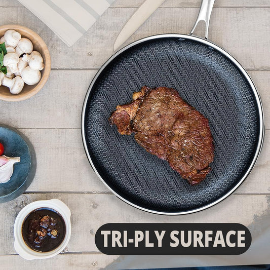 THE COOK'S COMPANY Non-Stick Frying Pan - Premium Skillet for Everyday Cooking, Nonstick Pan for Easy Cleanup, Durable Pan for Versatile Cooking Needs (Size: 8inch)