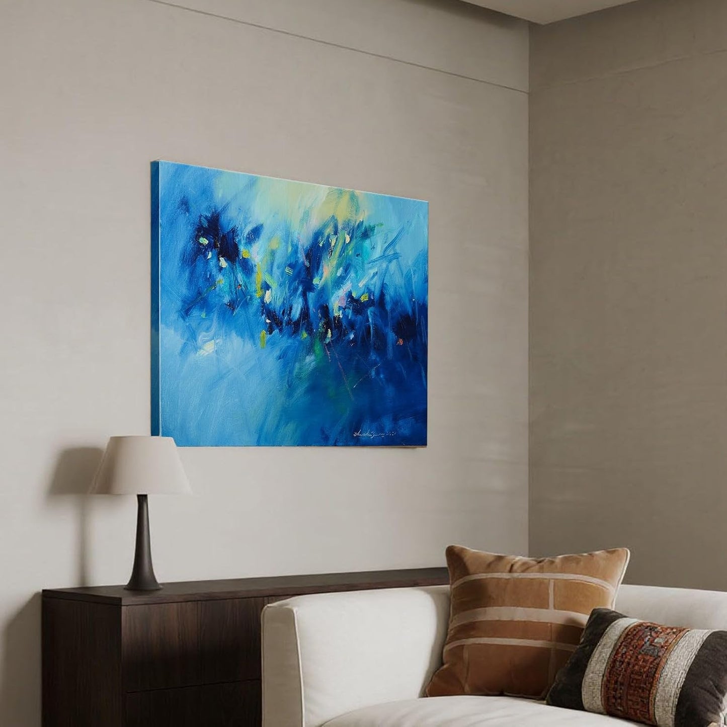 Gloliv Canvas Wall Art for Living Room – Abstract Wall Decor Painting, Artist-Authorized Reproduction Print – Modern Canvas Prints for Office, Bedroom, Bathroom & Kitchen Home Decor 23"x20"