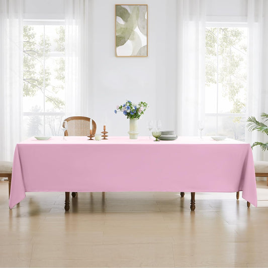 Rectangle Tablecloths 60x120 Inch 6 Pack Pink Tablecloth Washable Decorative Linen Polyester Table Cloths for Dining Table Banquets Buffet Parties and Wedding