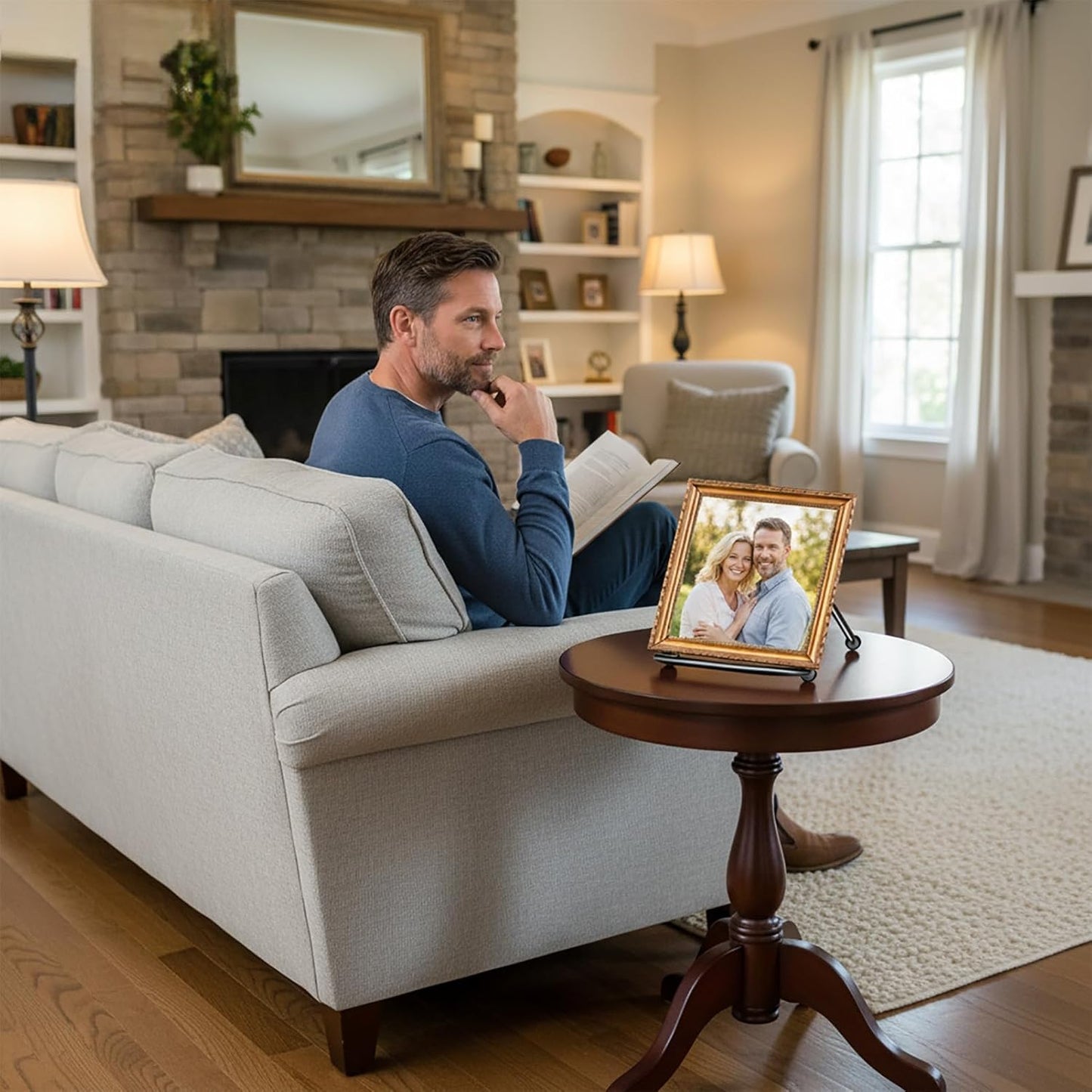 4 Pack Easel Stand, Multi - Purpose Holders for Picture Frames, Plate Display & Bookshelf Decor, Great for Photo Frames & Cookbook Stands