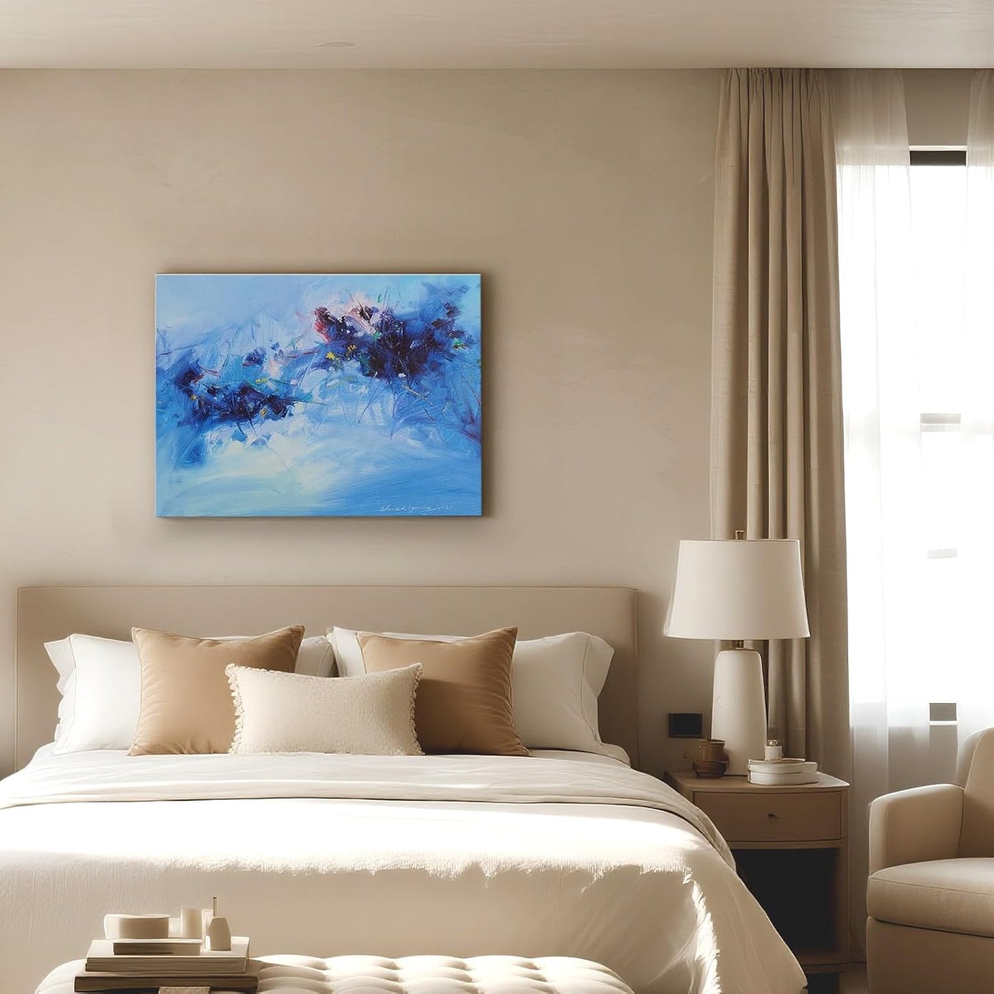 Gloliv Canvas Wall Art – Abstract Wall Decor Painting, Artist-Authorized Reproduction Canvas Prints, Modern Wall Art Decor for Living Room, Bedroom, or Office 32"x24"