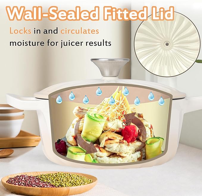 Enameled Cast Iron Sauce Pan, 2 Quart Enameled Saucepan with Lid, Mini Dutch Oven Enamel Saucepan for Cooking Pasta Sauce, Gravy, Puddings, Marinate, Boiling (Gradient Caramel)