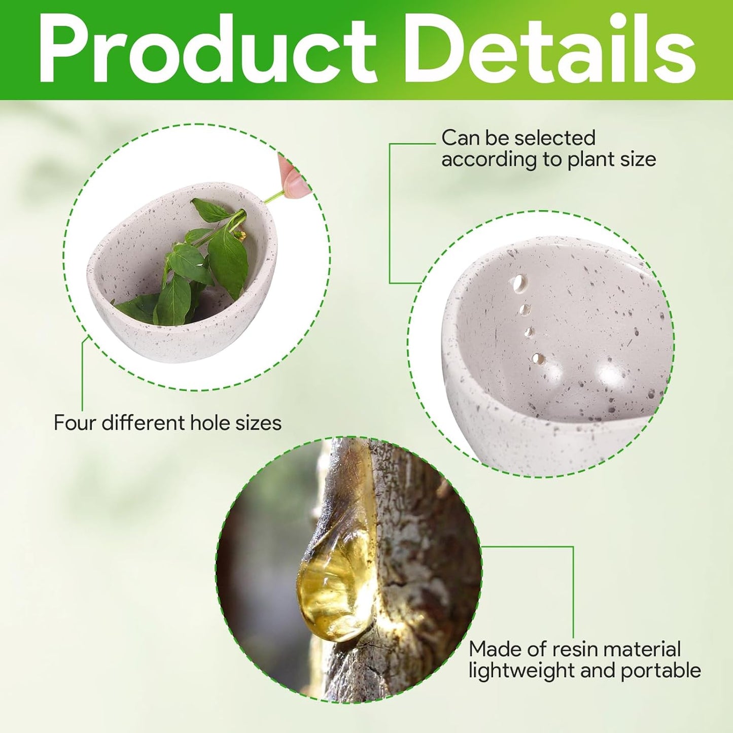 Herb Stripper, Herb Stripper Bowl, Small Ceramic Bowls, Handmade Different Round Hole Sizes Efficient Kitchen Tool for Separating Leaves and Stems,Salads & Cooking (White)