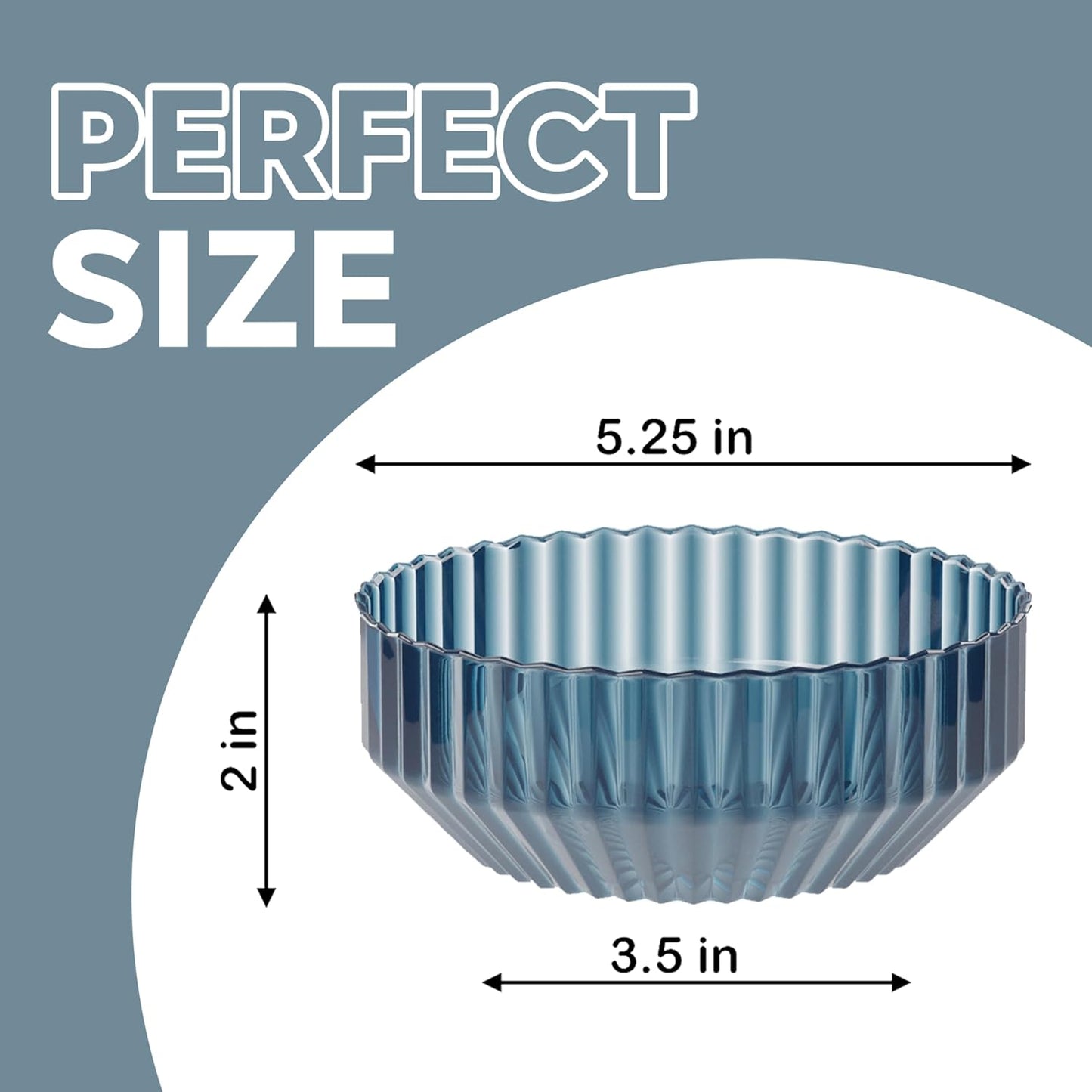 Exquisite Blue Plastic Bowls Disposable - 16 Oz - 20 Count - Disposable Soup Bowls - Great for Weddings Parties And Formal Occasions