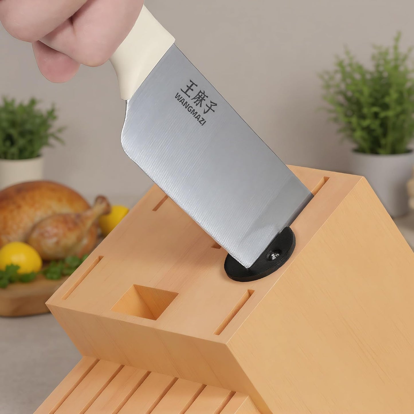 Newly Updated Sharp Chef Knife Set,High Carbon Stainless Steel Forged,Kitchen Knife Set Ergonomic Handle,Hundreds of Years of Masterful Craftsmanship(15PCS,Ivory)