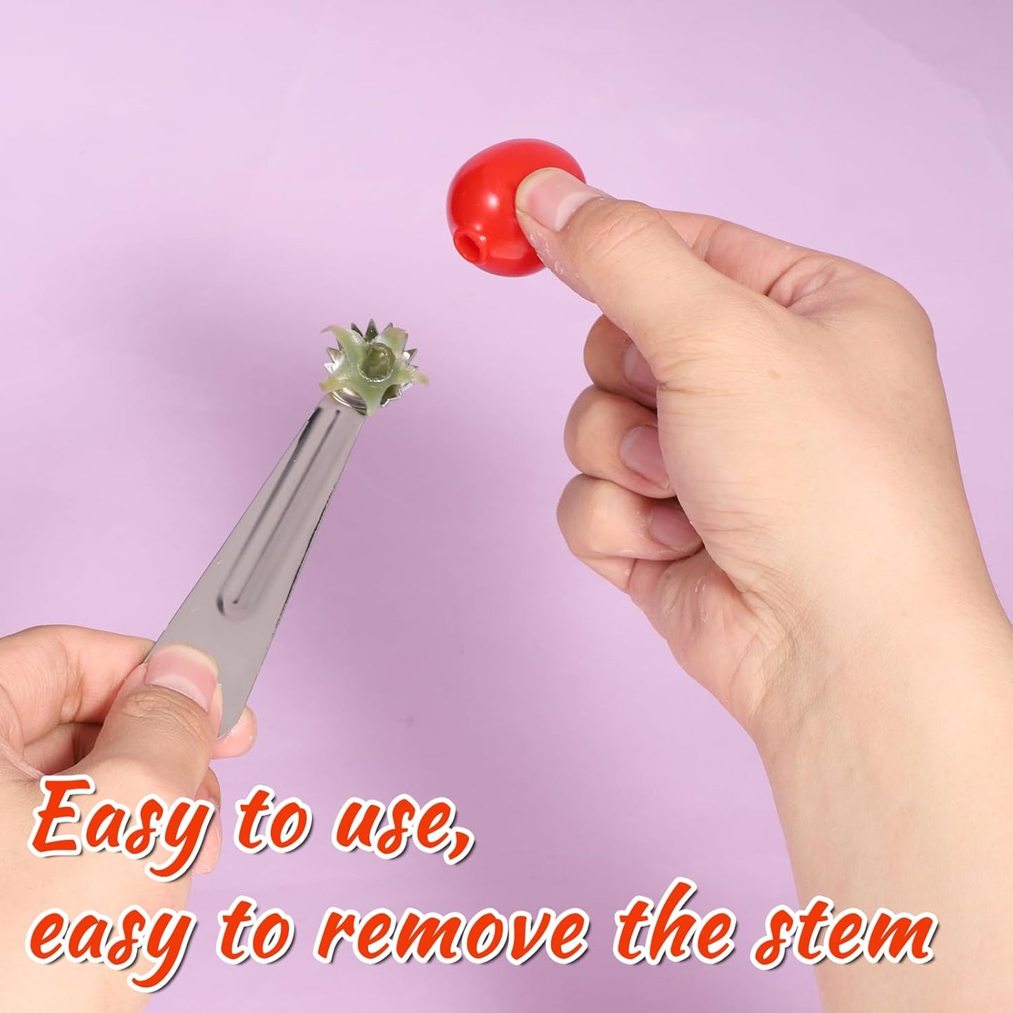 6 Pcs Tomato Stem Corer Strawberry Pitter Baller Practical Stainless Steel Huller Kitchen Tool Fruit Vegetable Stem Remover