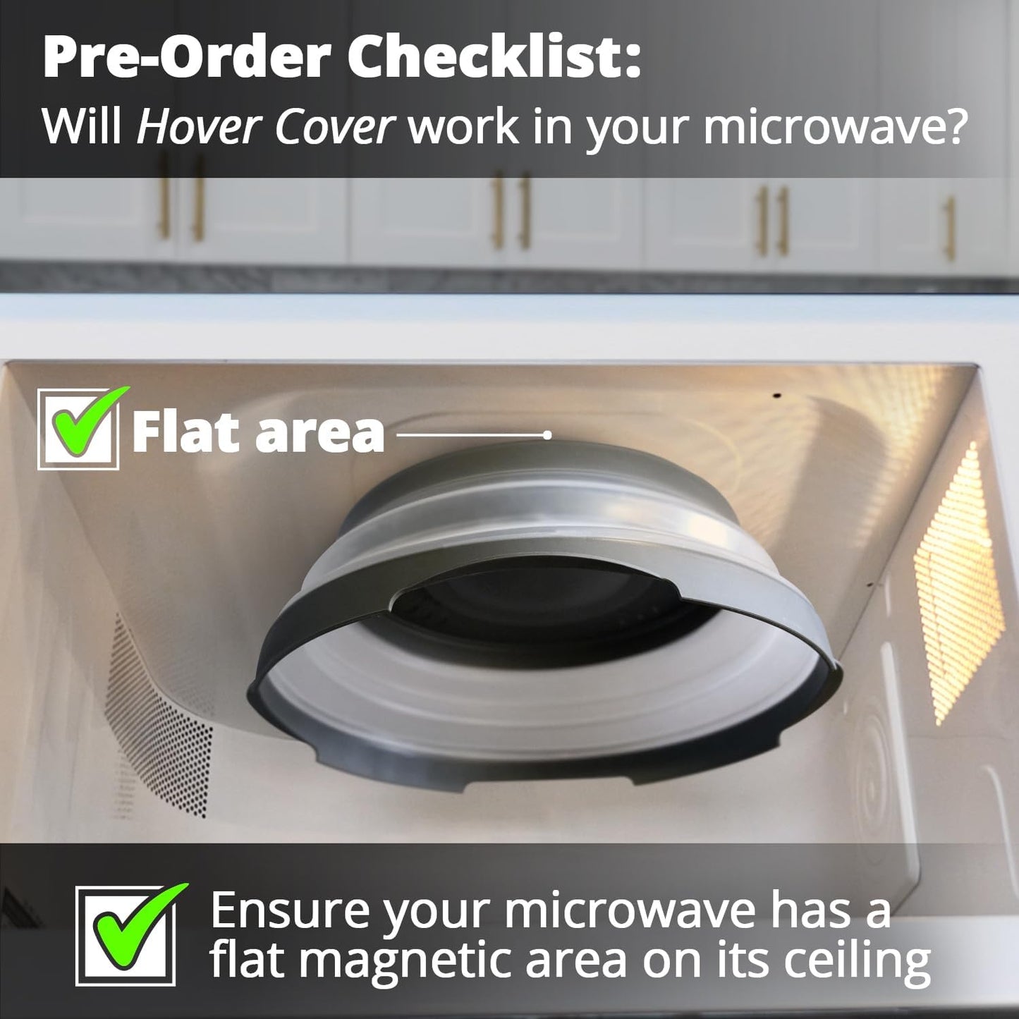 High Power Magnetic Microwave Splatter Cover with strongest magnetic grip, Collapsible 12-Inch BPA-Free Food Lid, Vented Plate Guard, Dishwasher Safe, Space-Saving Magnetic Storage - Gray